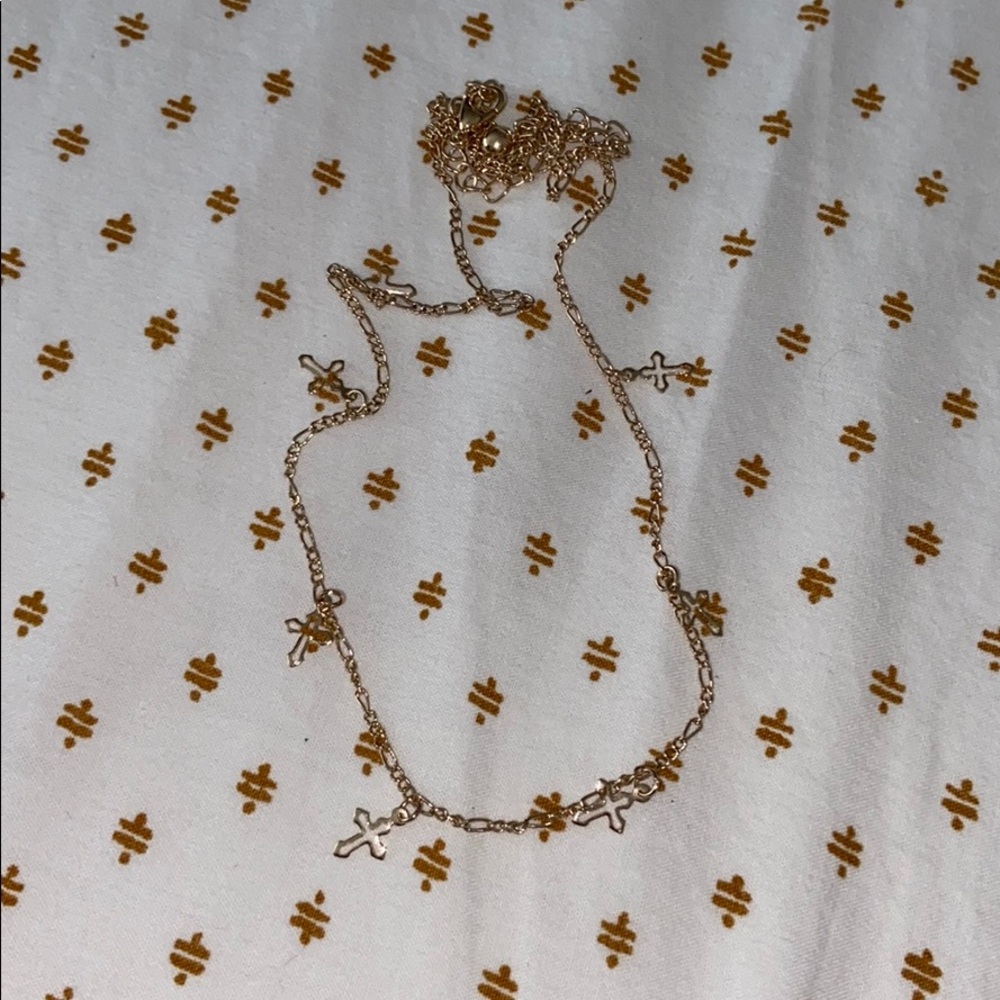 NWOT Gold cross neclace
